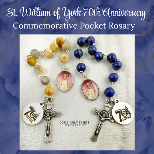 St. William of York 70th Anniversary Pocket Rosary